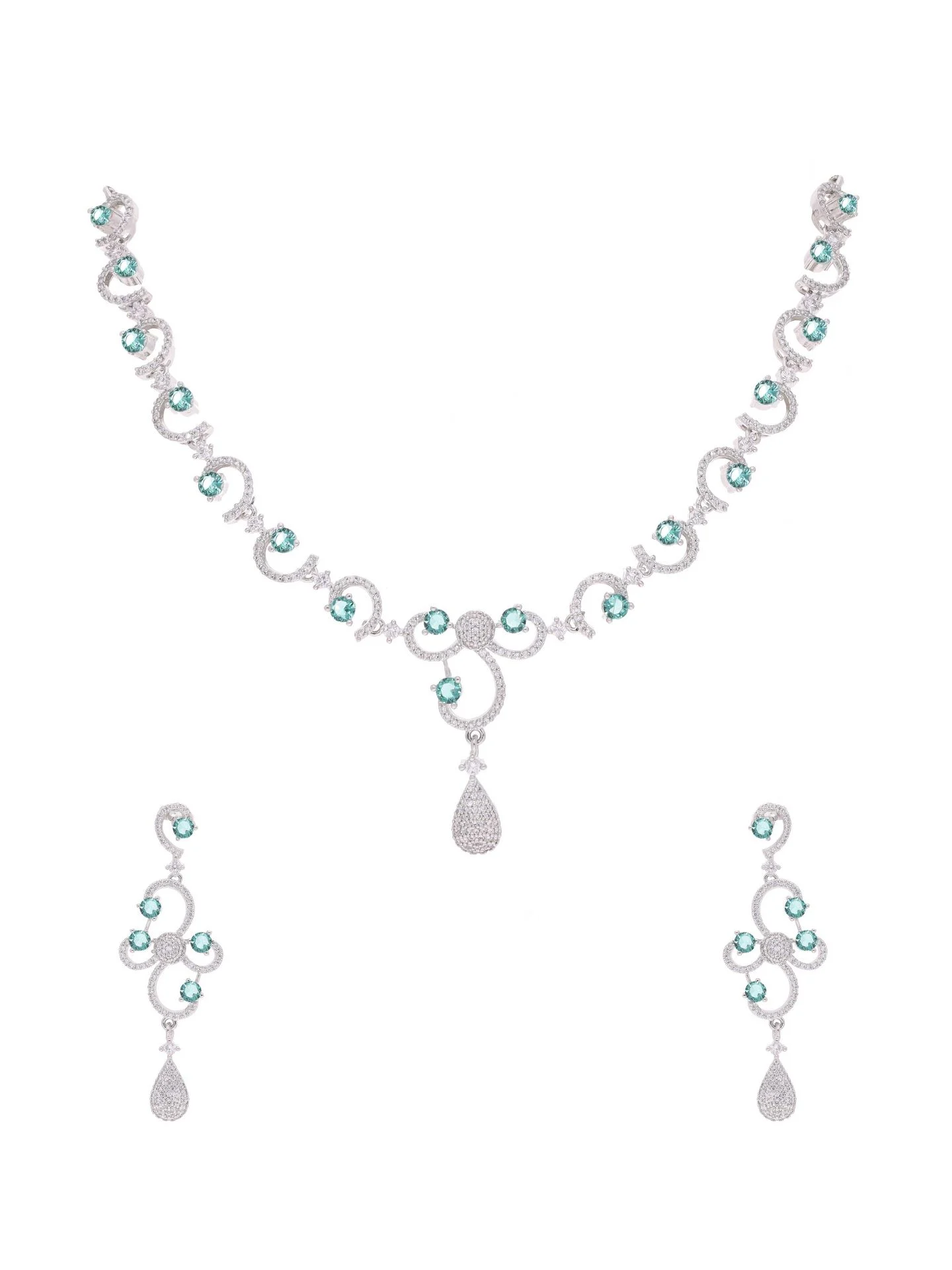 Emerald Circular Necklace Set - Image 4