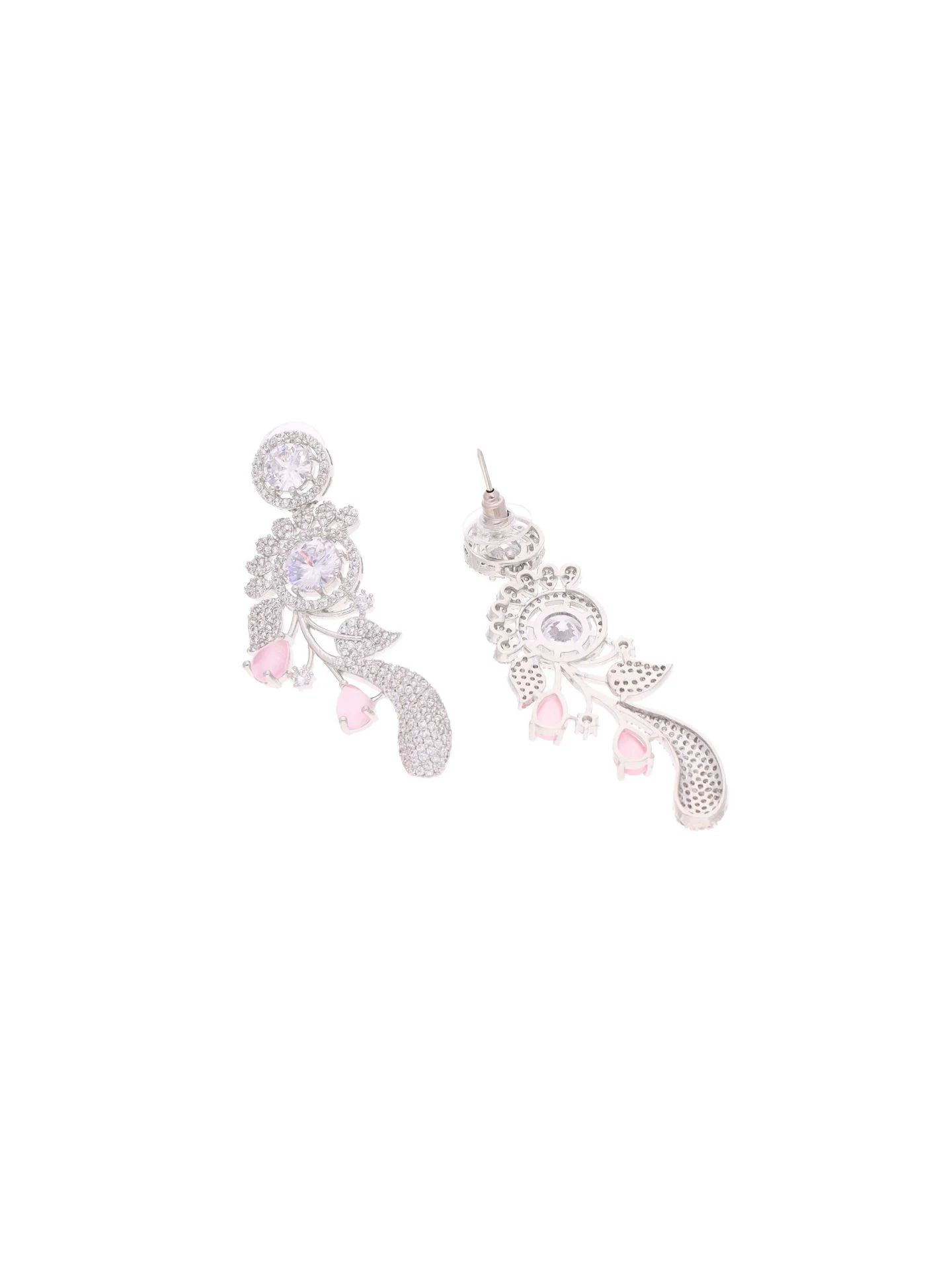 Floral Leaf Teardrop Necklace Set - Image 4