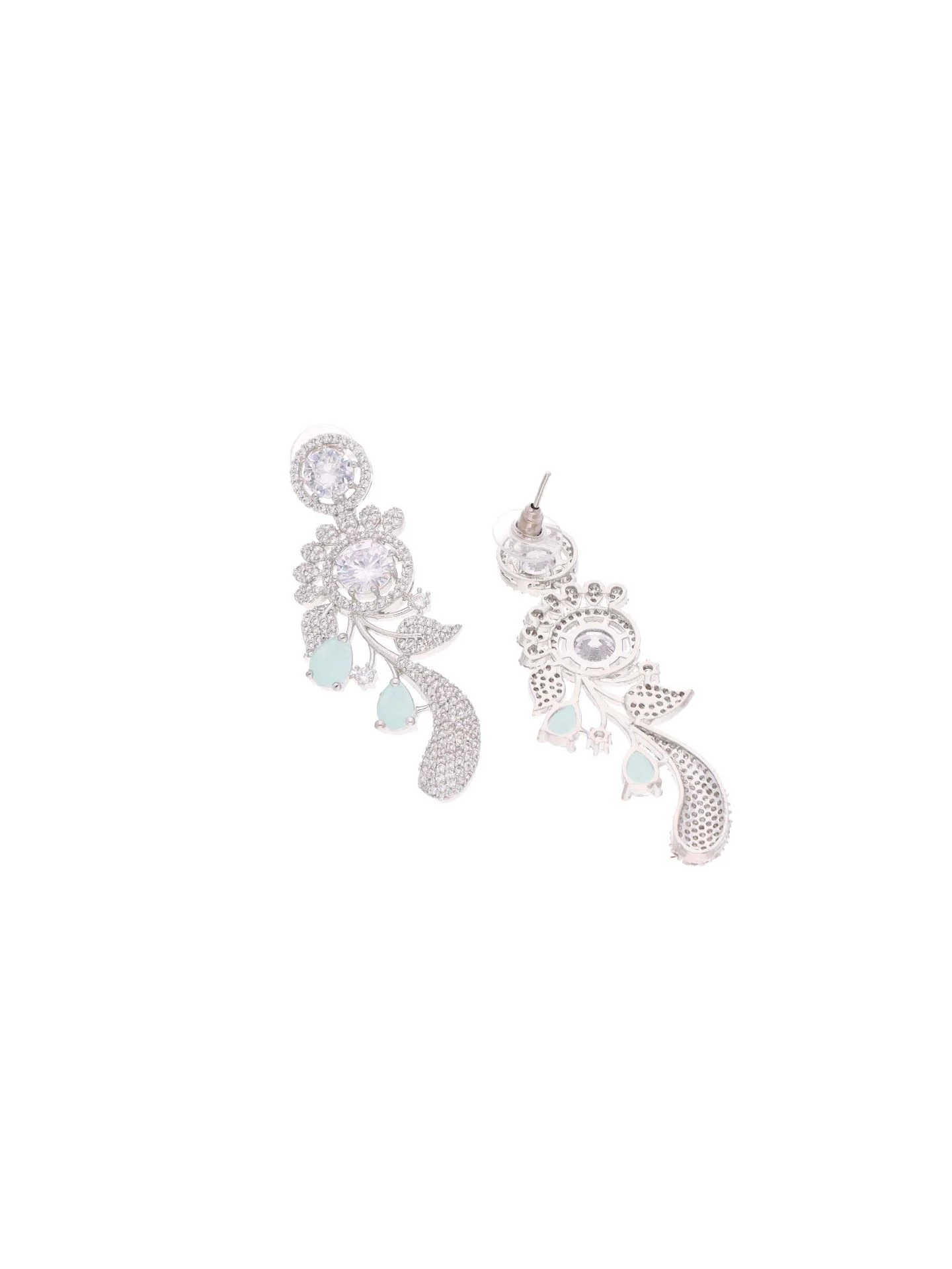 Mint Green Floral Necklace Set - Image 4