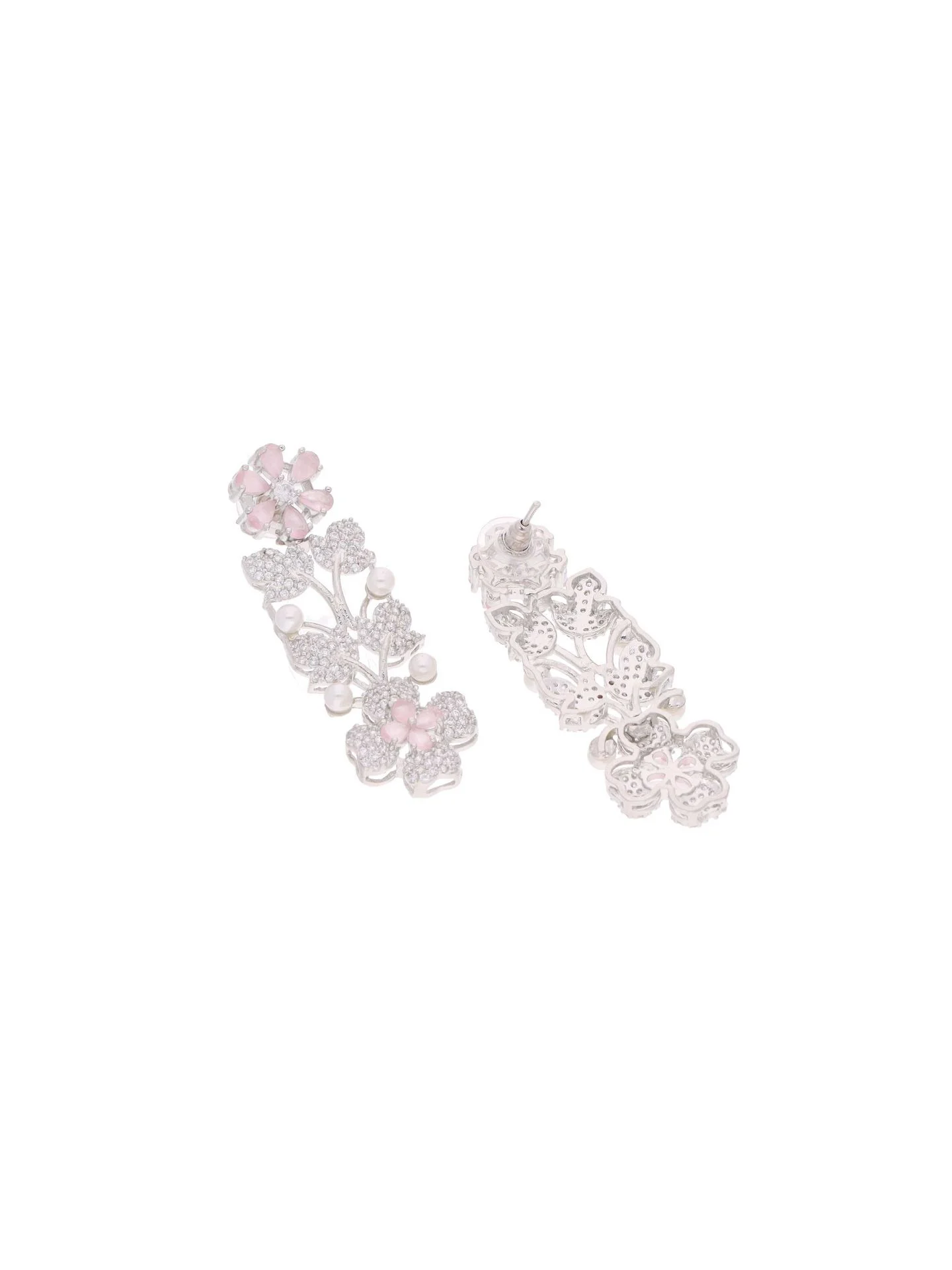 Pink Floral Blossom Necklace Set - Image 5