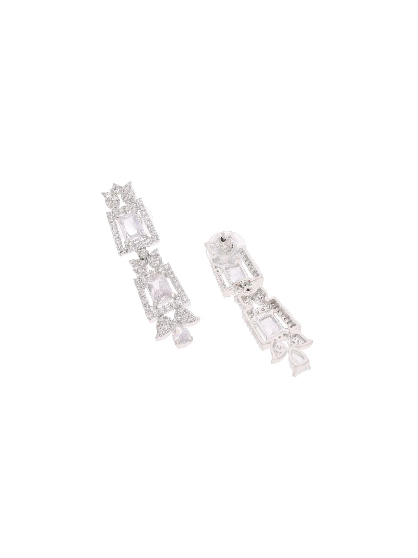 Elegant Geometric Leaf Necklace Set - Image 2
