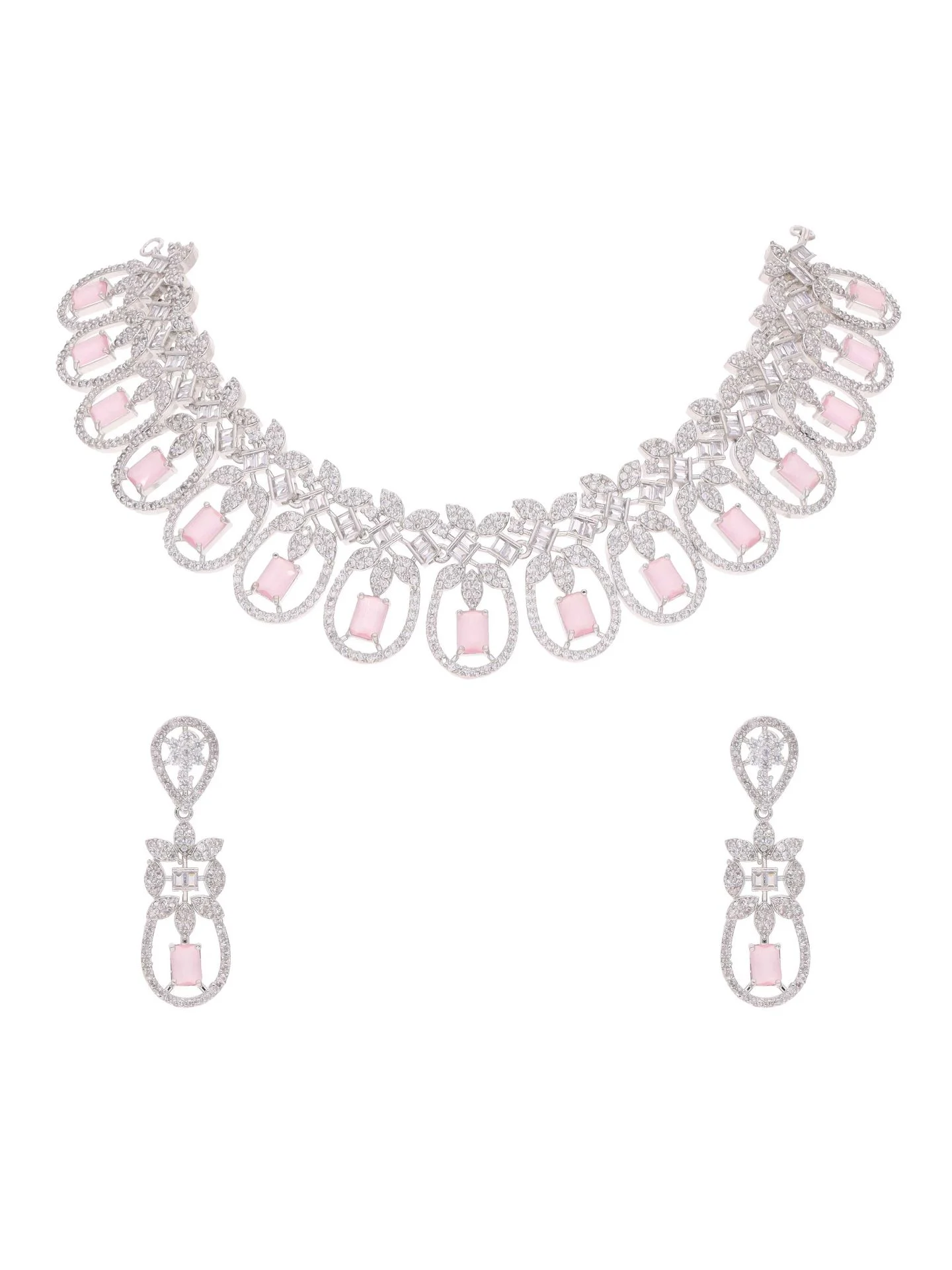 Elegant Oval Drop Necklace Set - Image 4