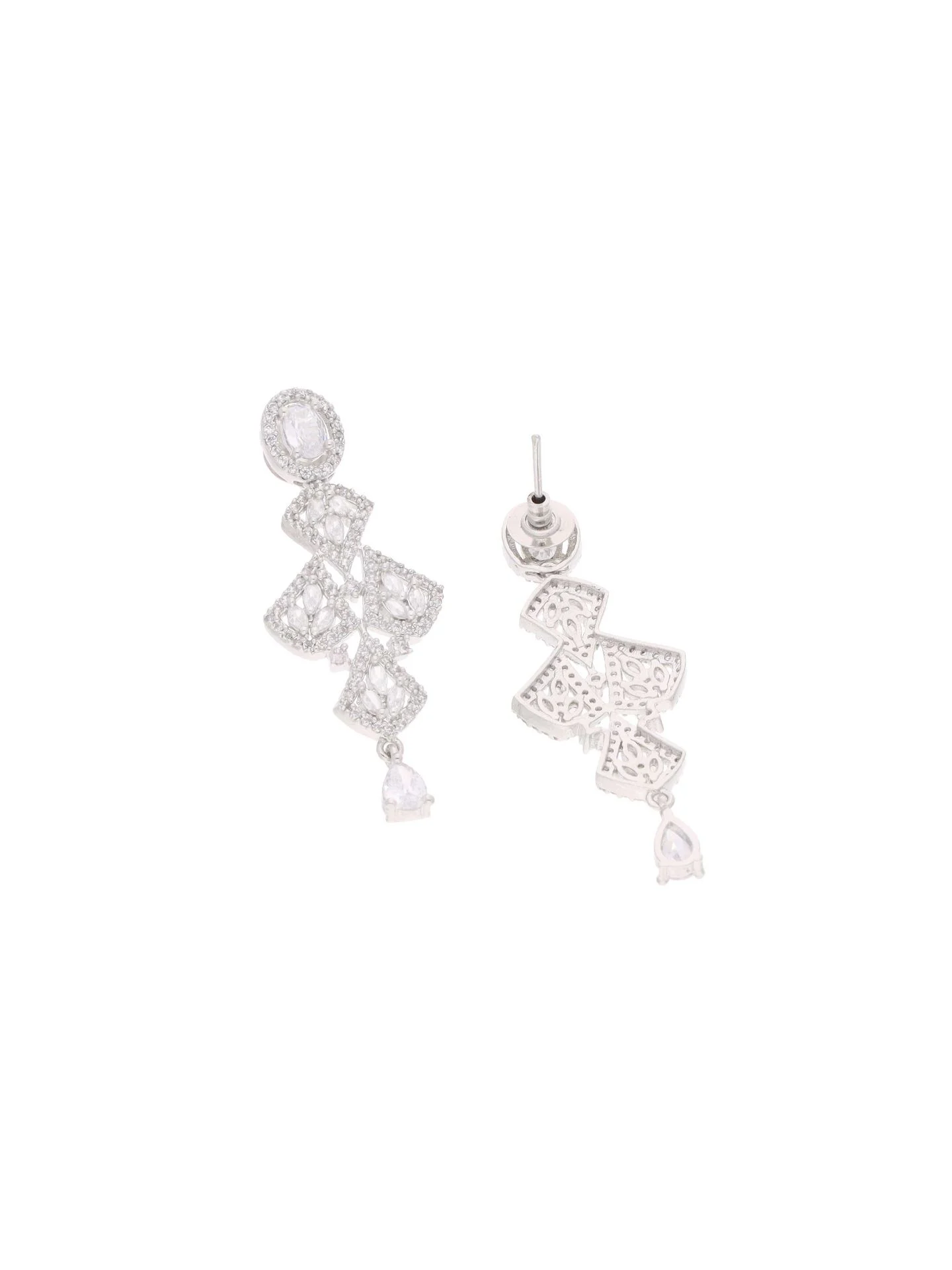 Elegant Geometric Leaf Necklace Set - Image 5