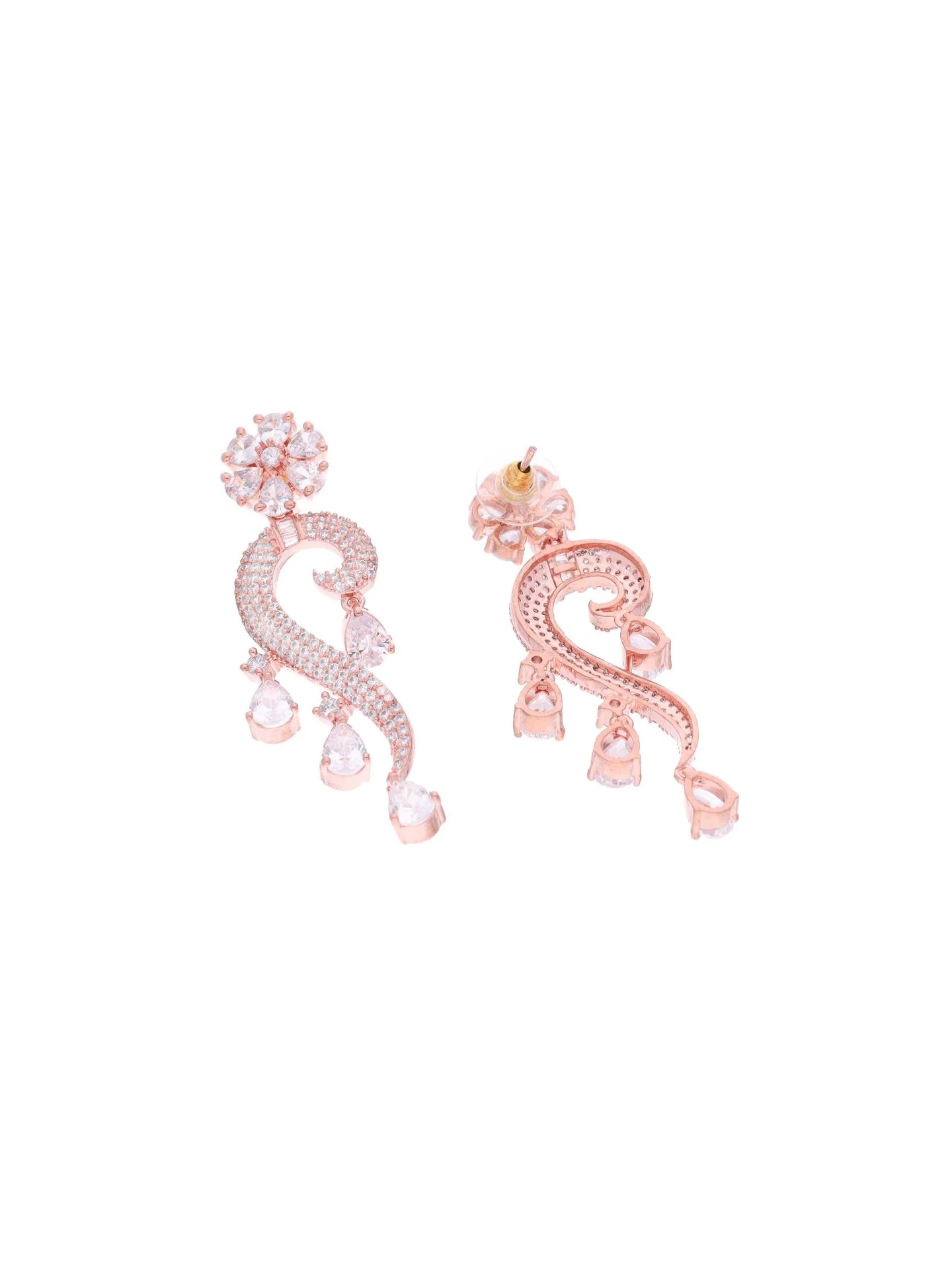 Rose Gold Swirl Earrings - Image 4