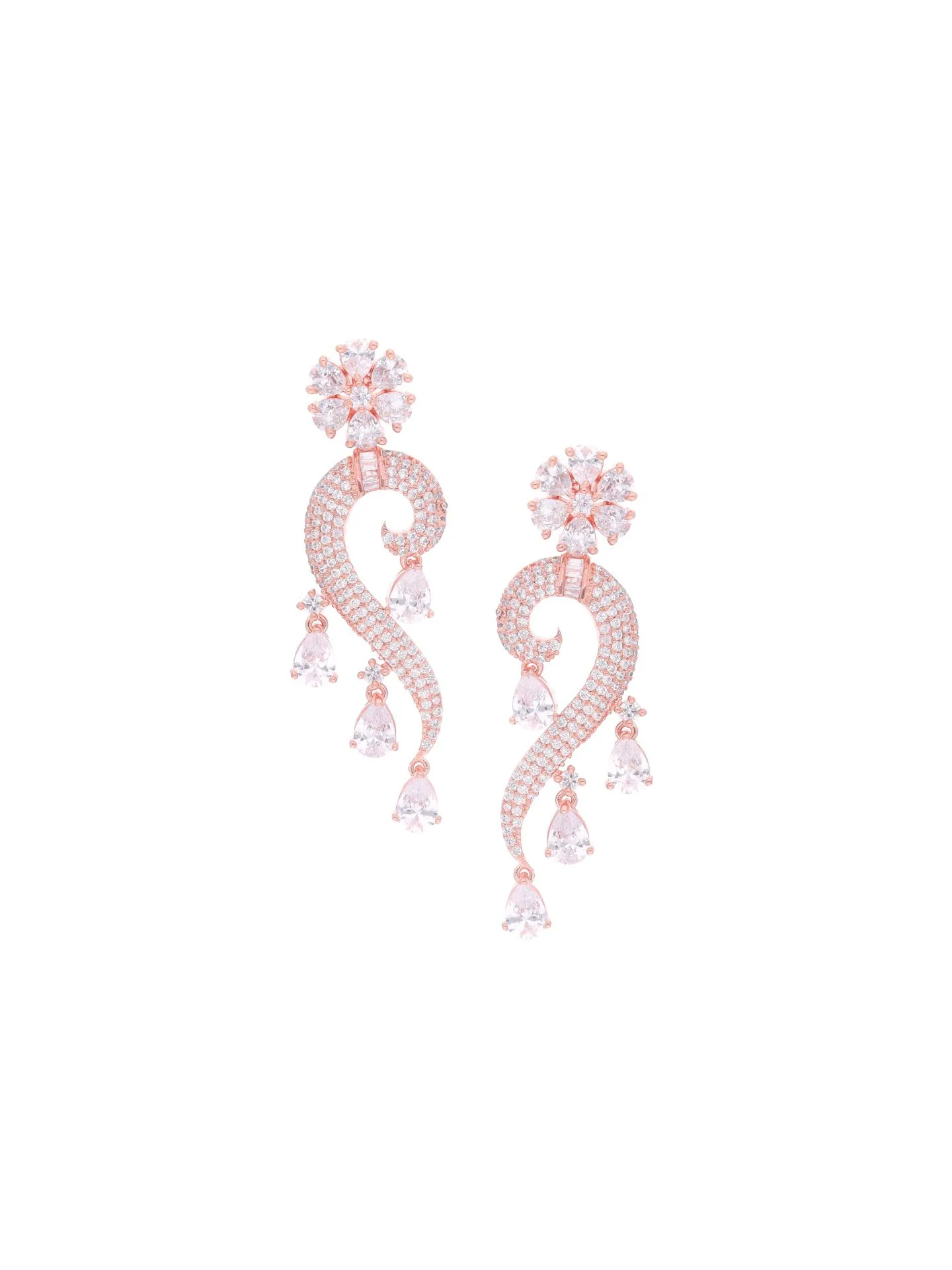 Rose Gold Swirl Earrings - Image 5