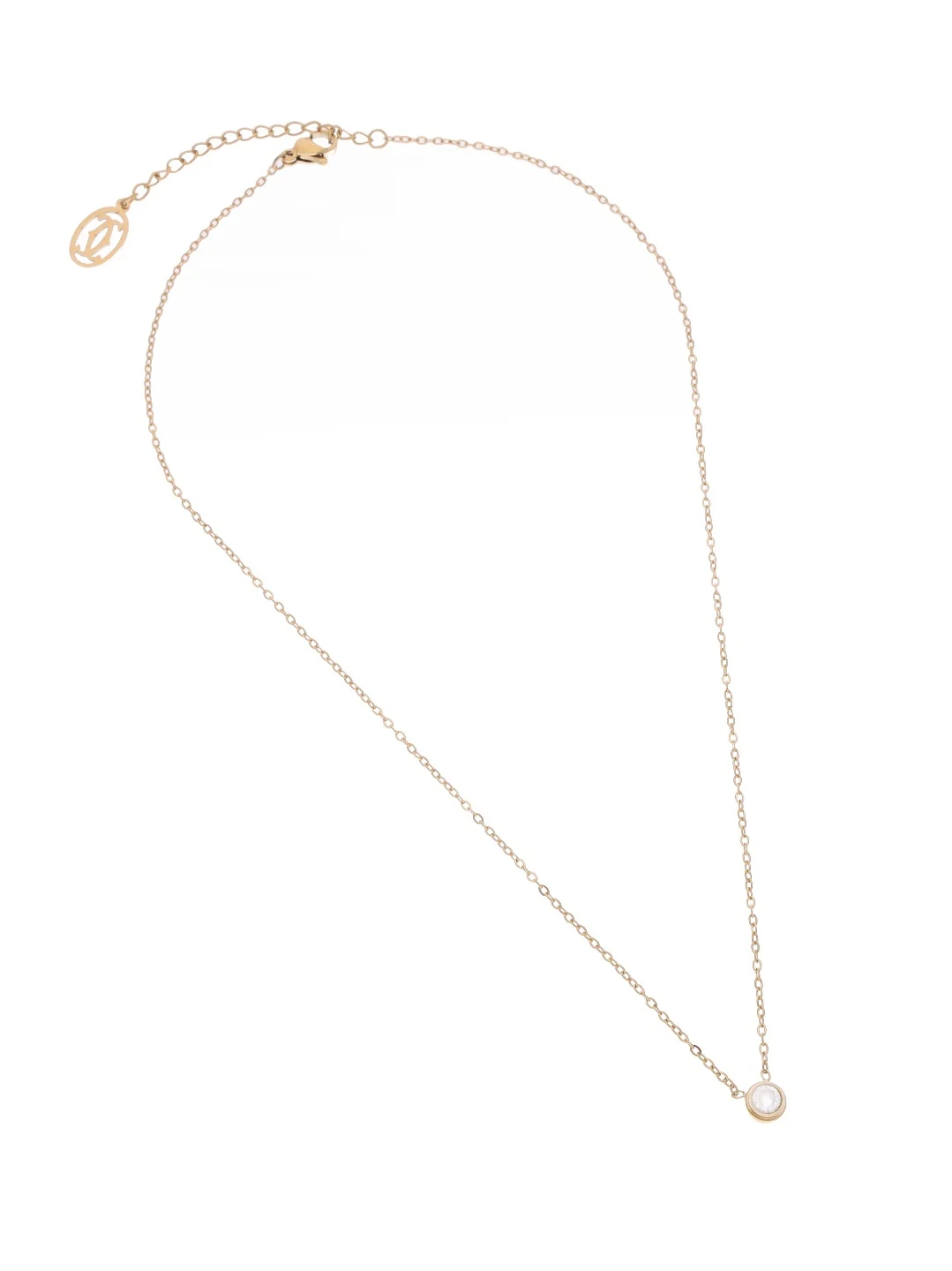 Gold Diamond Pendant Necklace - Image 4