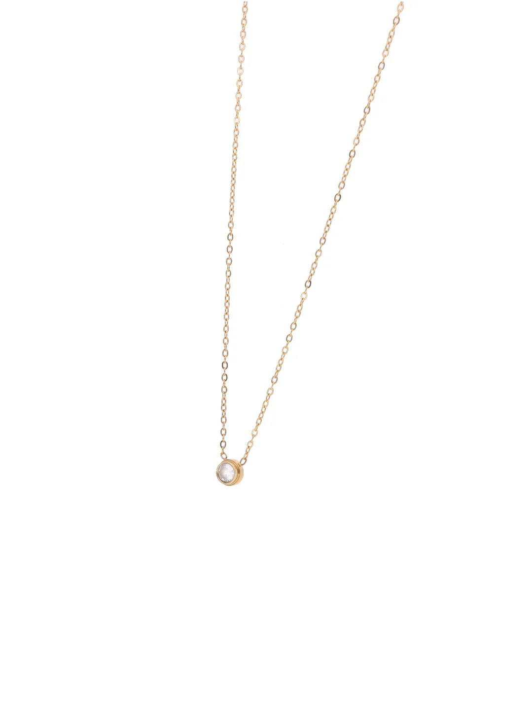 Gold Diamond Pendant Necklace - Image 3