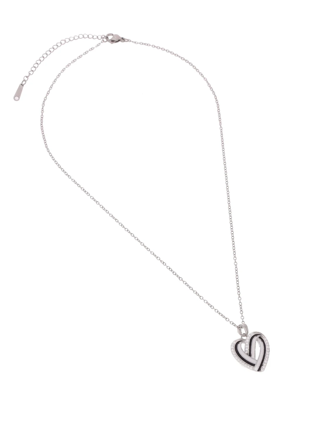 Silver Heart Pendant Necklace - Image 4