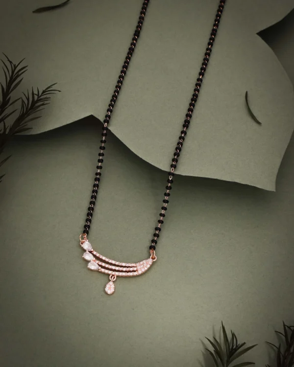 Rose Double Curve Drop Mangalsutra