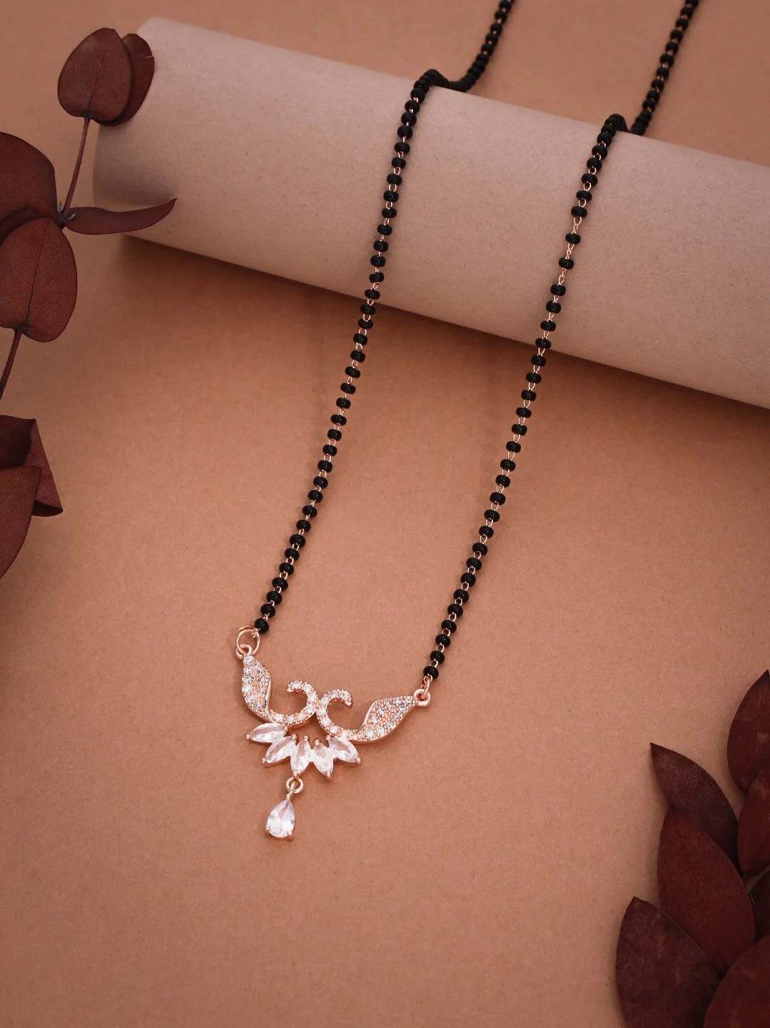 Rose Crystal Bloom Mangalsutra - Image 3