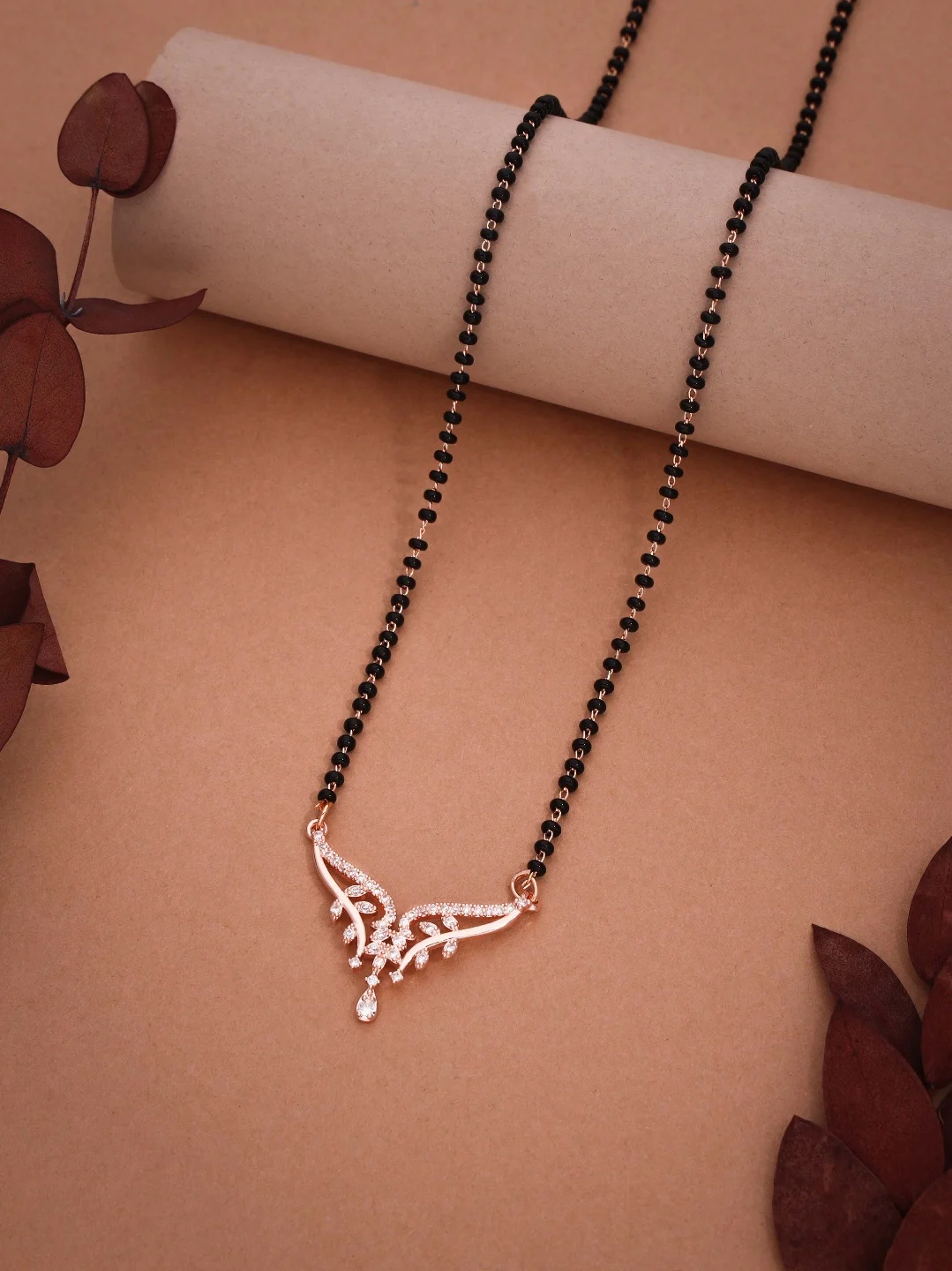 Rose Wave Drop Mangalsutra - Image 3