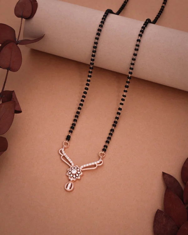 Rose Flower Drop Mangalsutra