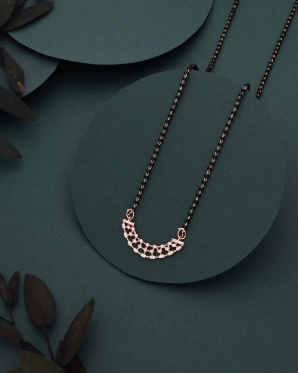 Rose Mesh Curve Mangalsutra