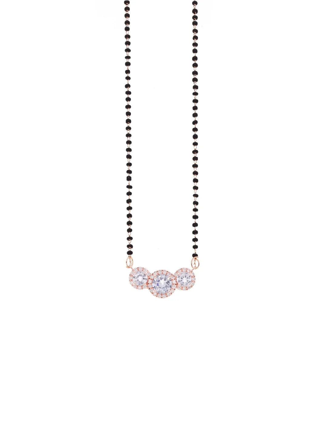 Rose Gold Halo Mangalsutra Set - Image 2