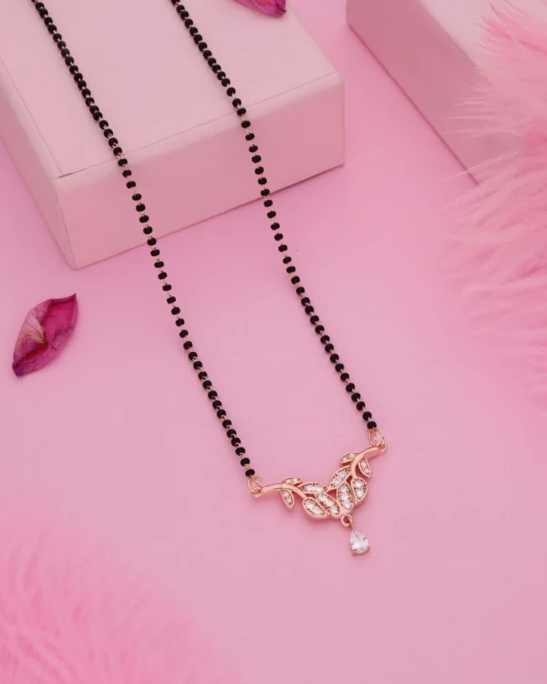 Rose Gold Leaf Mangalsutra