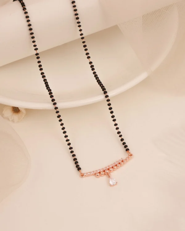 Rose Crystal Fringe Mangalsutra