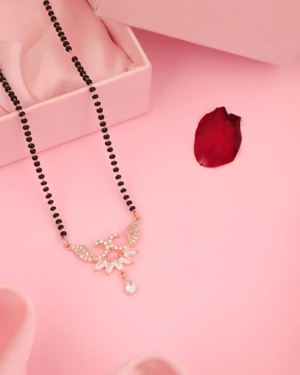 Rose Crystal Bloom Mangalsutra