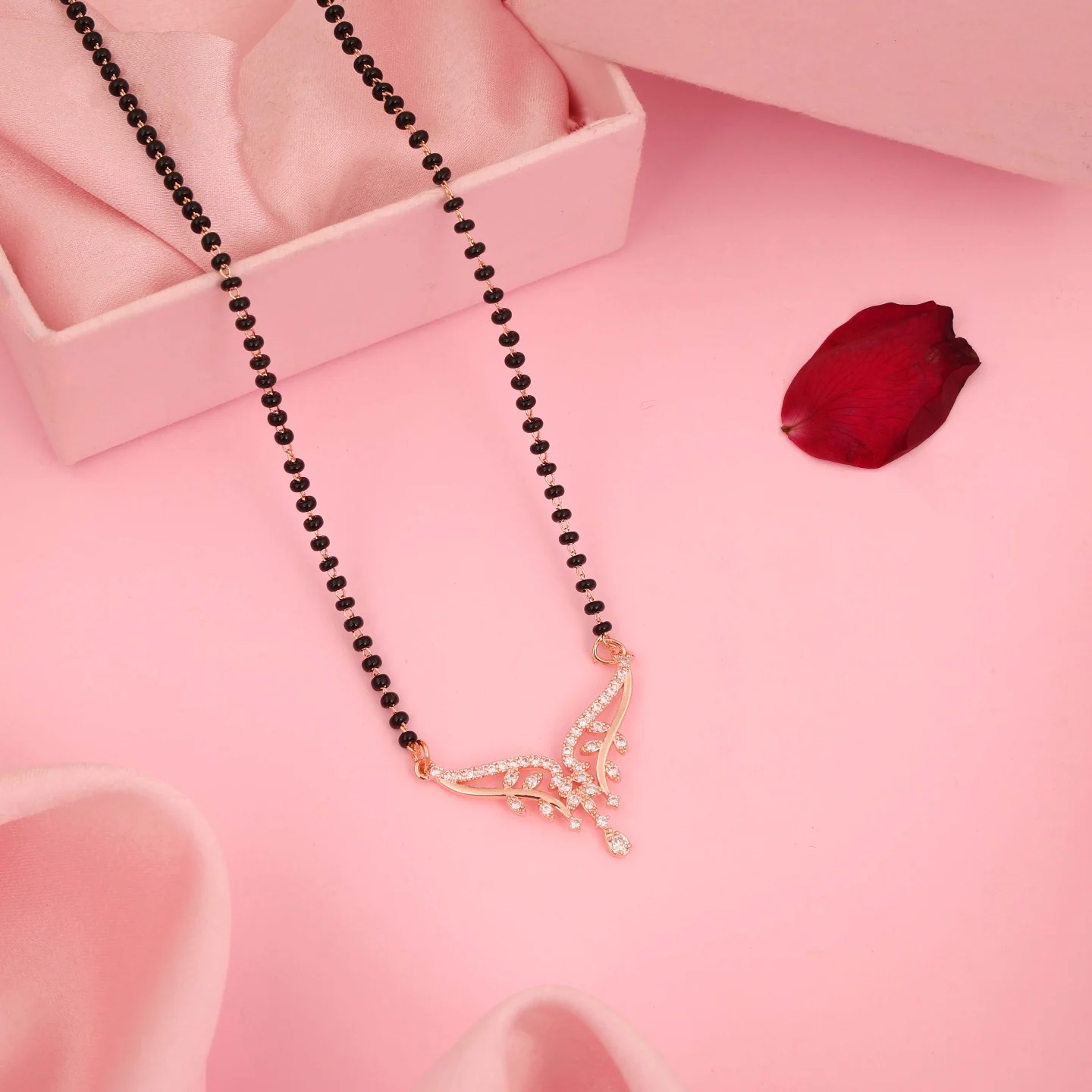 Rose Wave Drop Mangalsutra