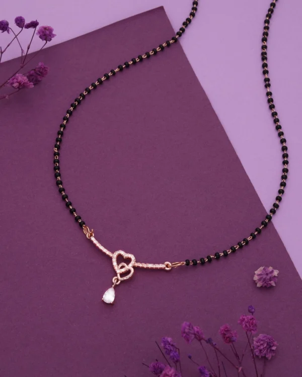 Rose Gold Heart Mangalsutra