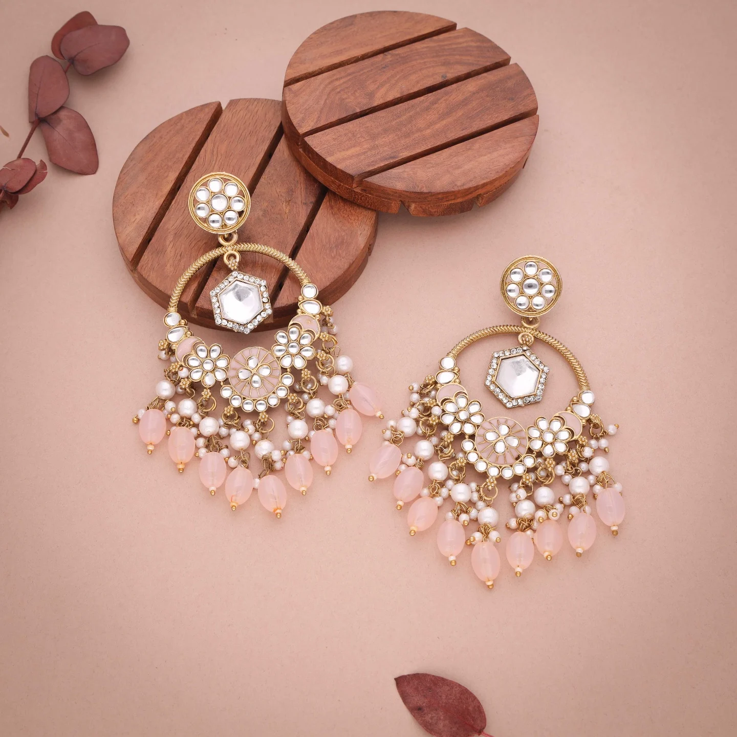 Blush Pink Pearl Earring - Image 4