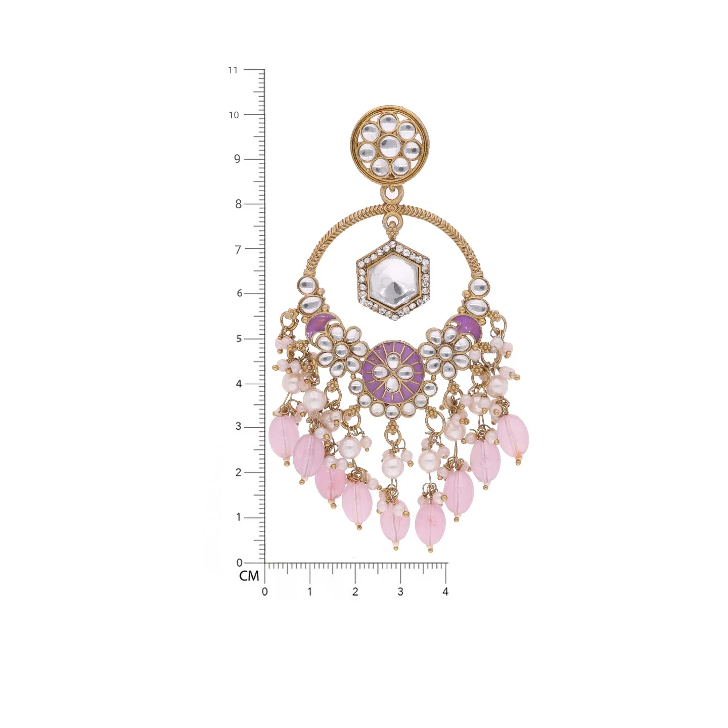 Lavender Bead Pearl Earring - Image 6