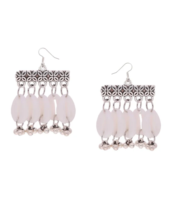 Silver Shell Drop Earrings