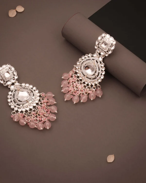 Blush Pink Kundan Earrings