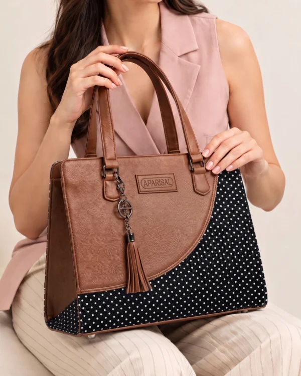 Black White Polka Dot Handbag