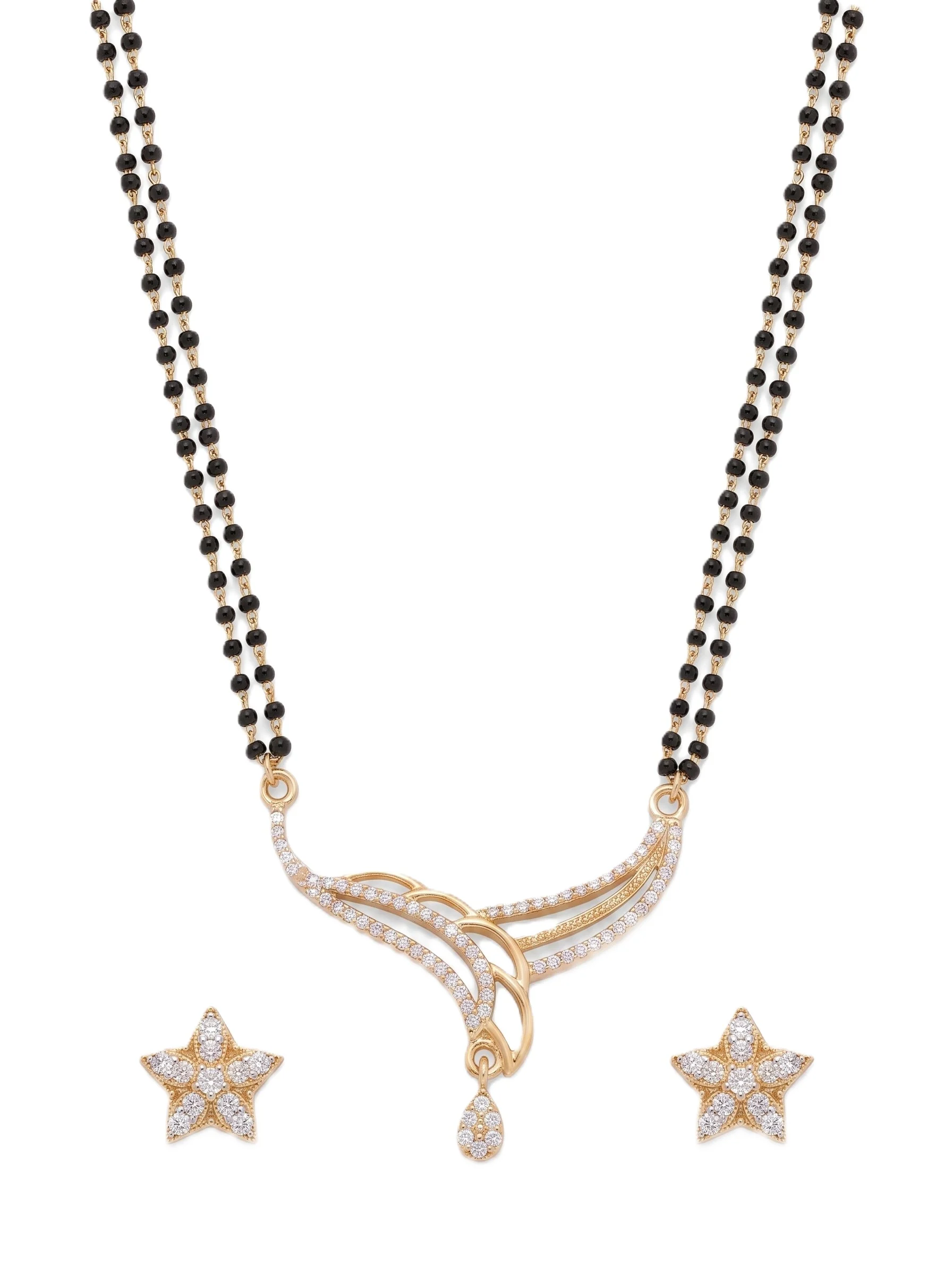 Gold Black Bead Mangalsutra - Image 4