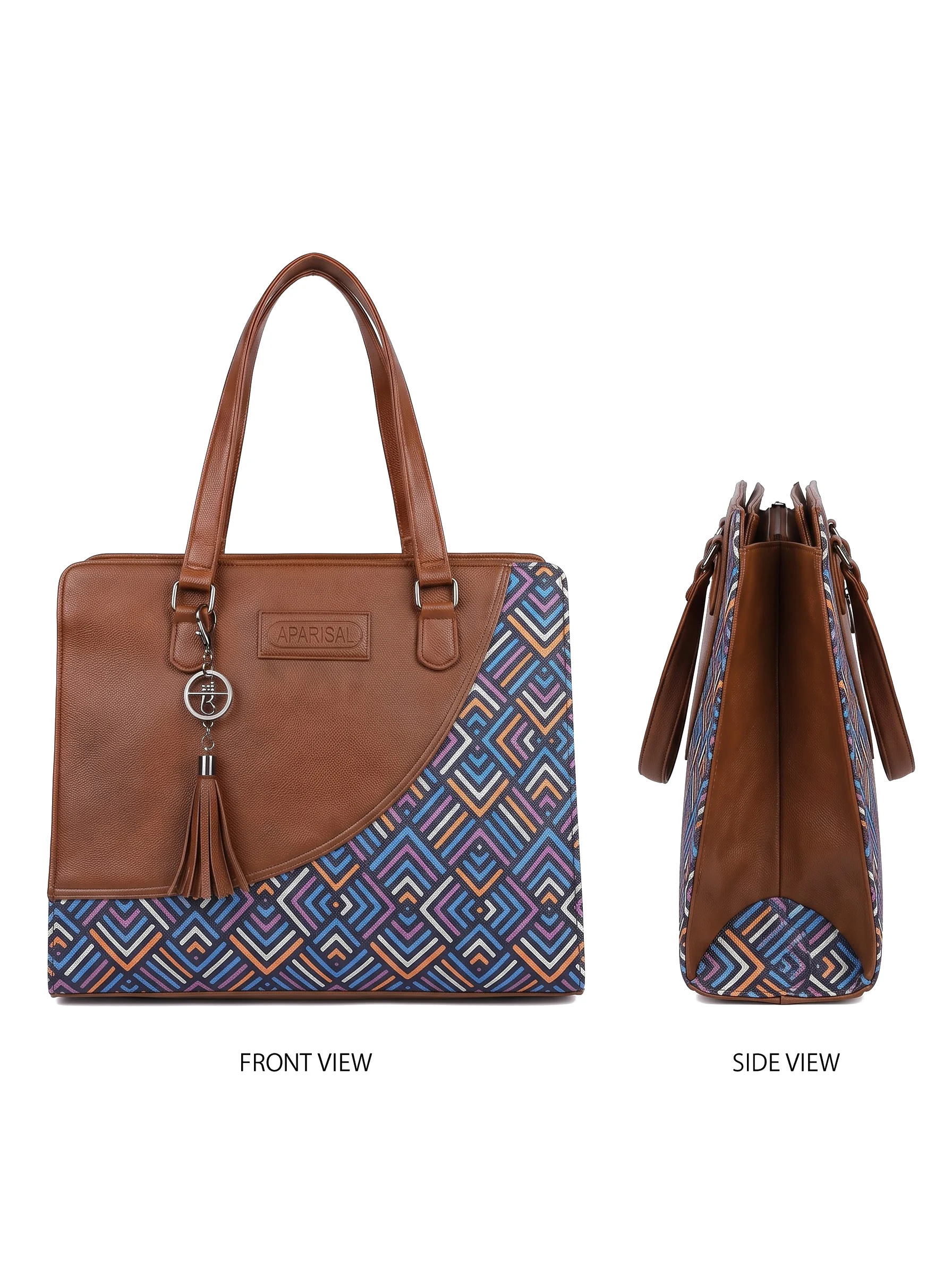 Colorful Chevron Striped Tote Bag - Image 5