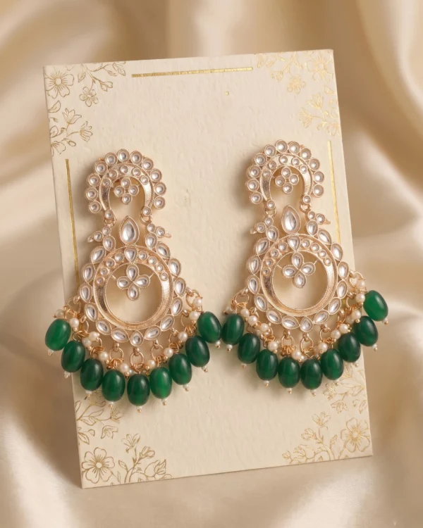 Green Bead Earrings
