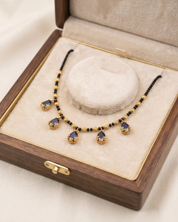 Gold Purple Multi Pendant Necklace