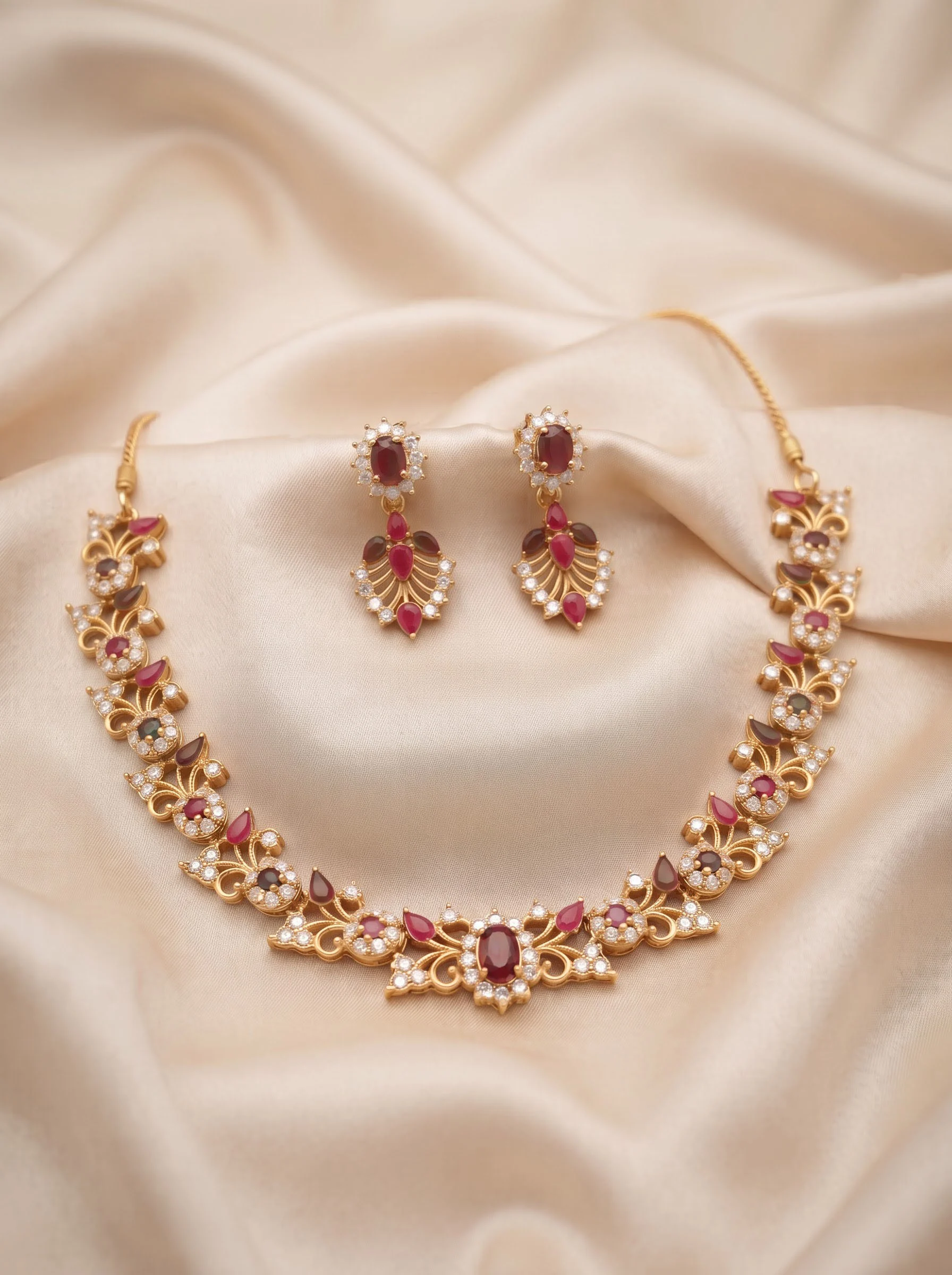 Gold Ruby Pearl Set - Image 2