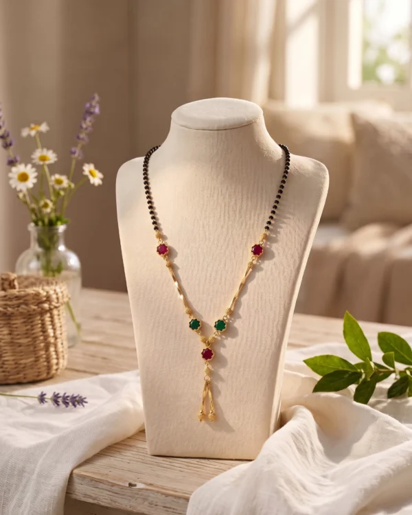 Gold Ruby Green Mangalsutra