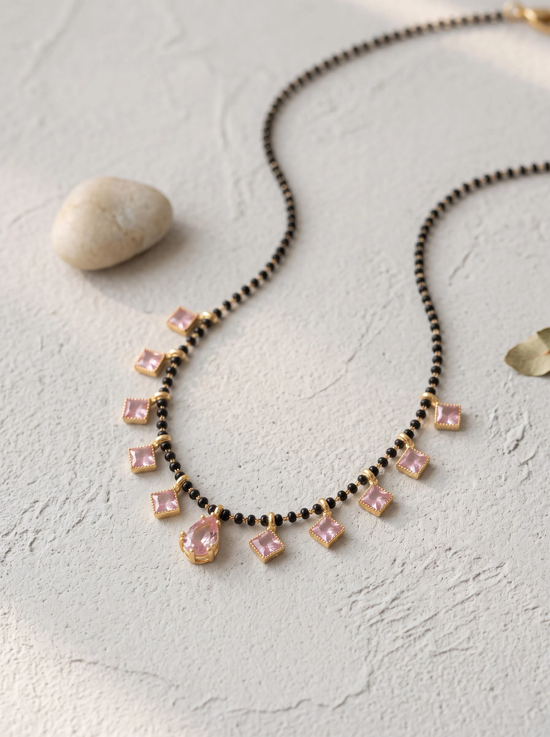 Pink Pearl Drop Mangalsutr - Image 5