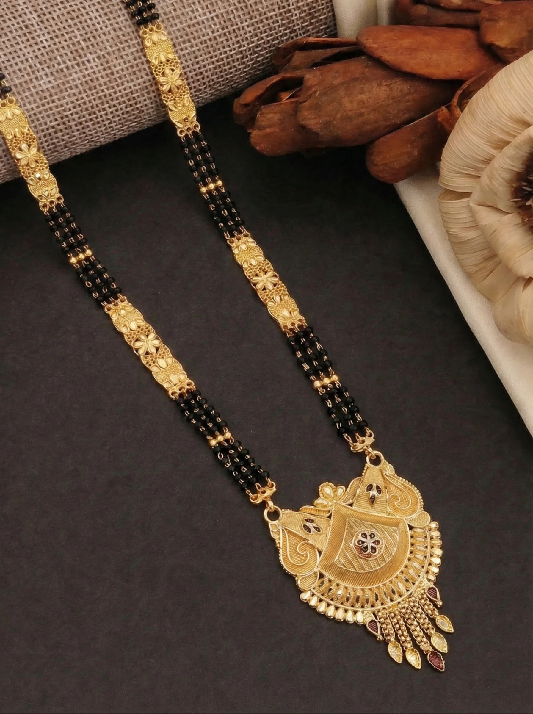 Classic Gold Temple Mangalsutra - Image 5
