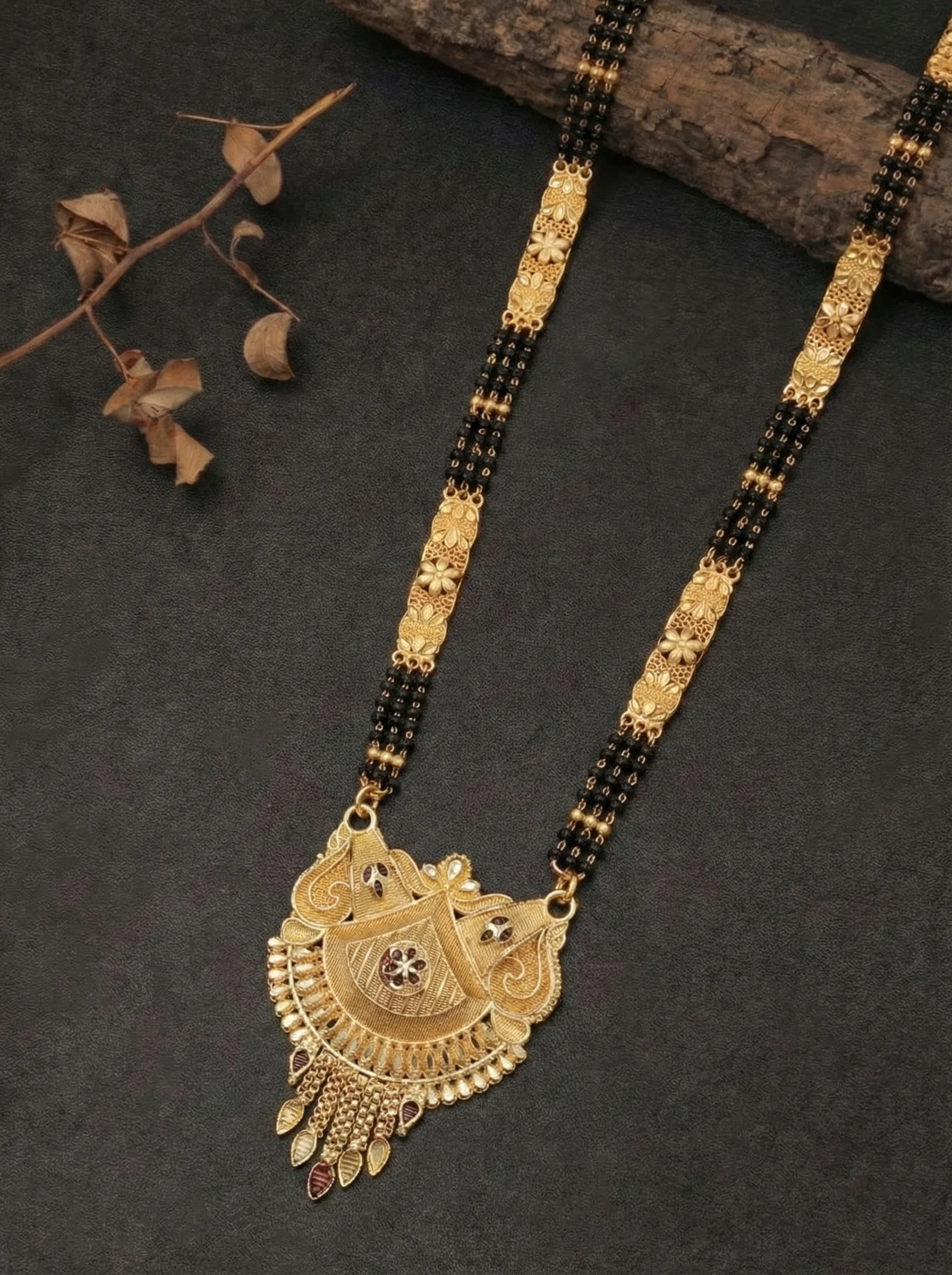 Classic Gold Temple Mangalsutra - Image 3
