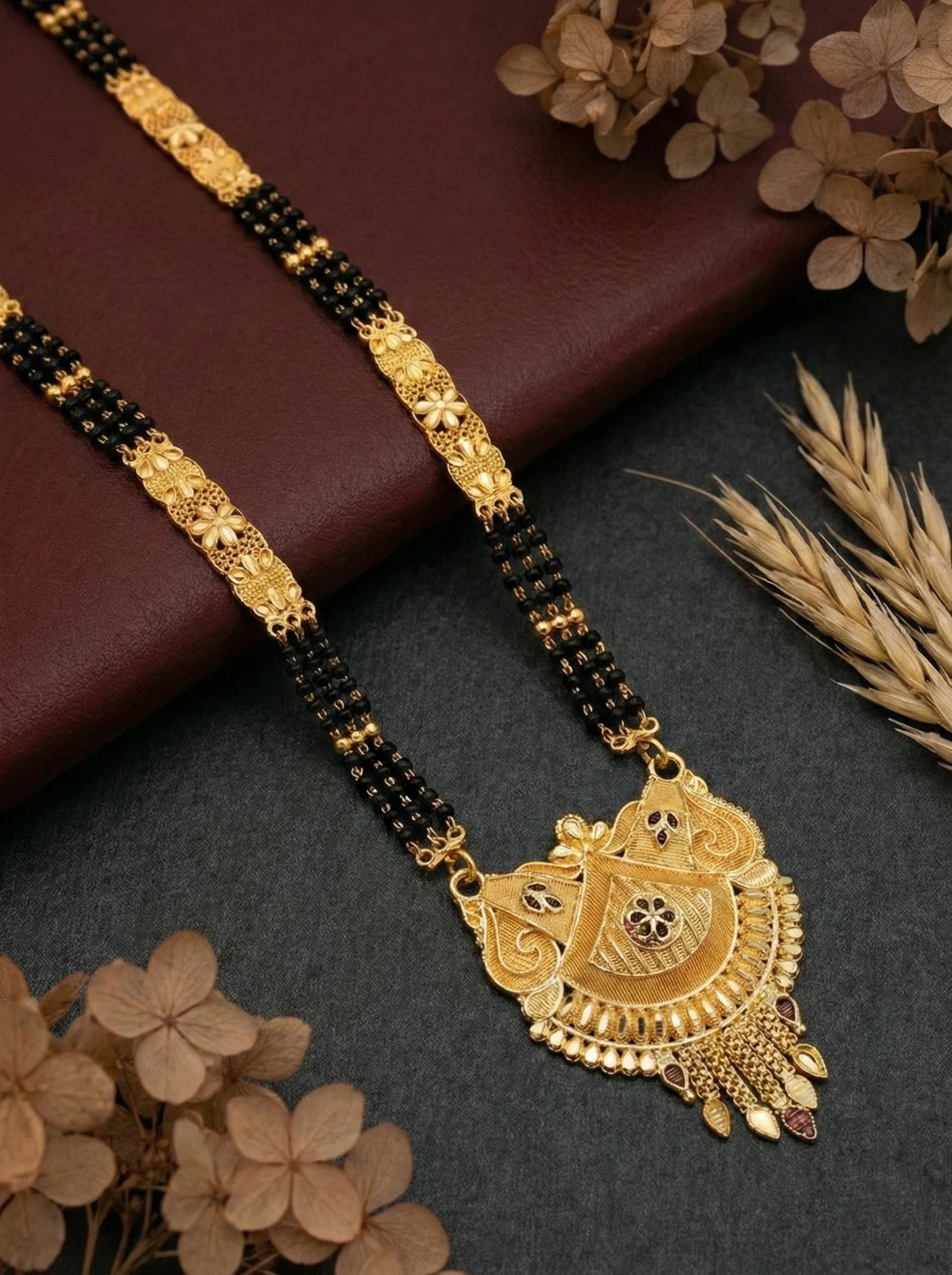 Classic Gold Temple Mangalsutra - Image 2