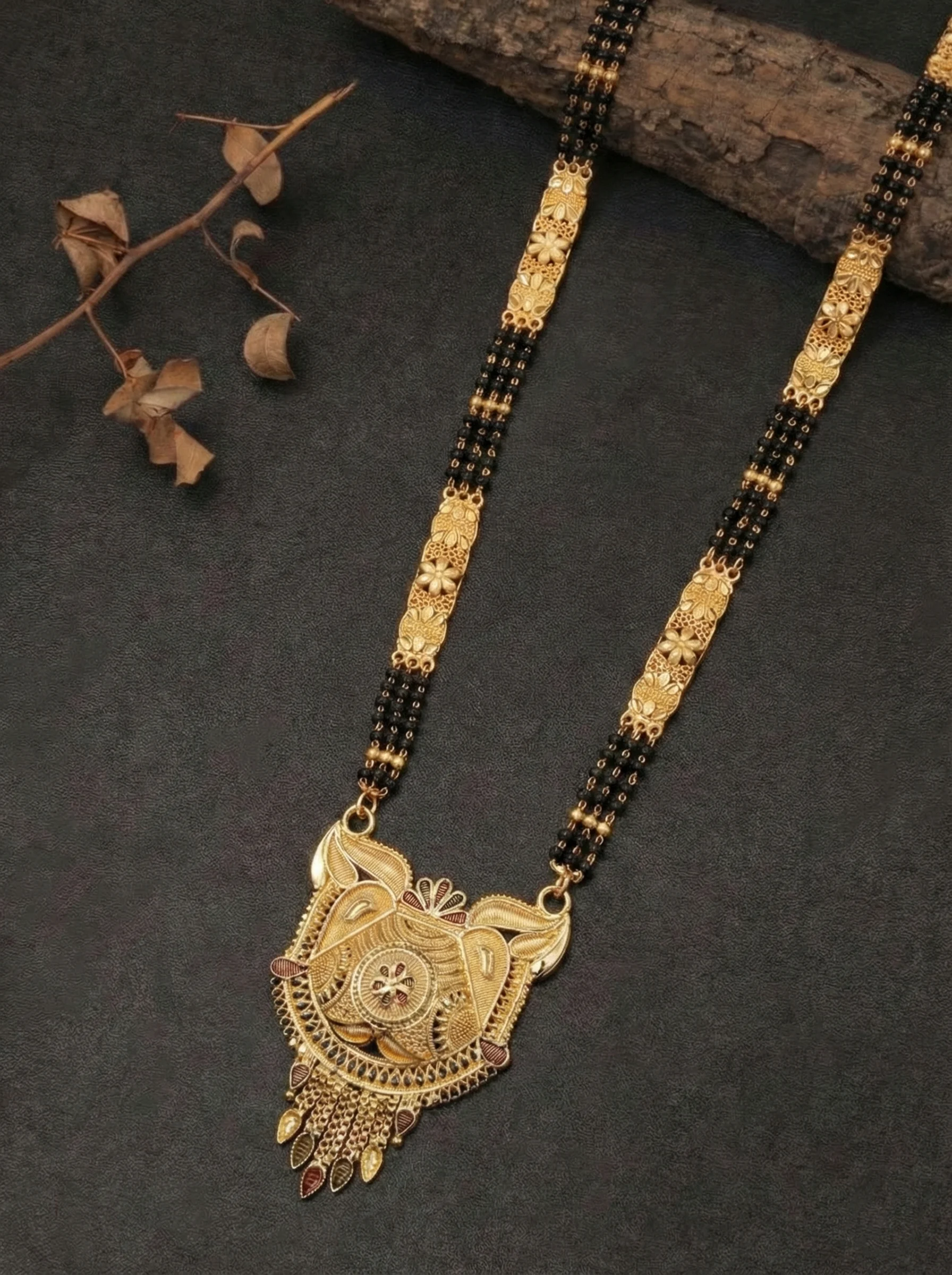 Antique Floral Gold Mangalsutra