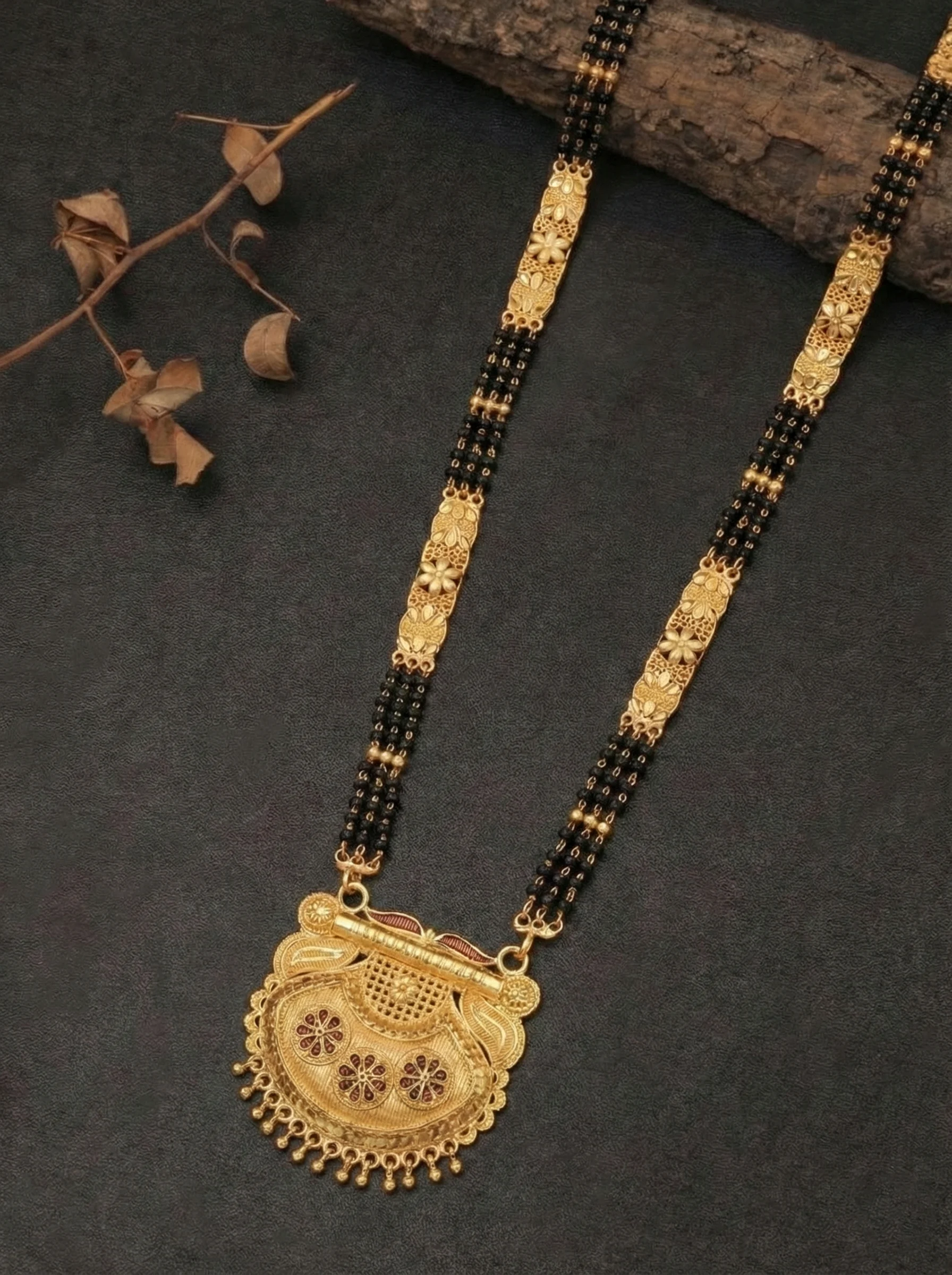 Classic Temple Gold Mangalsutra - Image 6