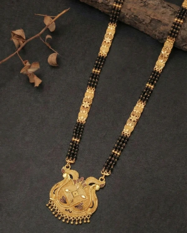 Classic Peacock Gold Mangalsutra