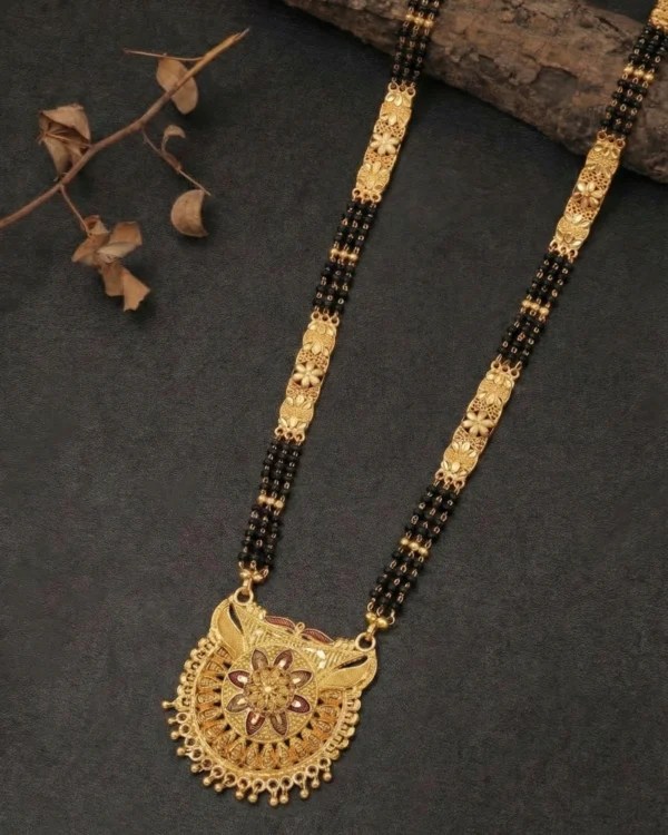 Floral Charm Gold Mangalsutra