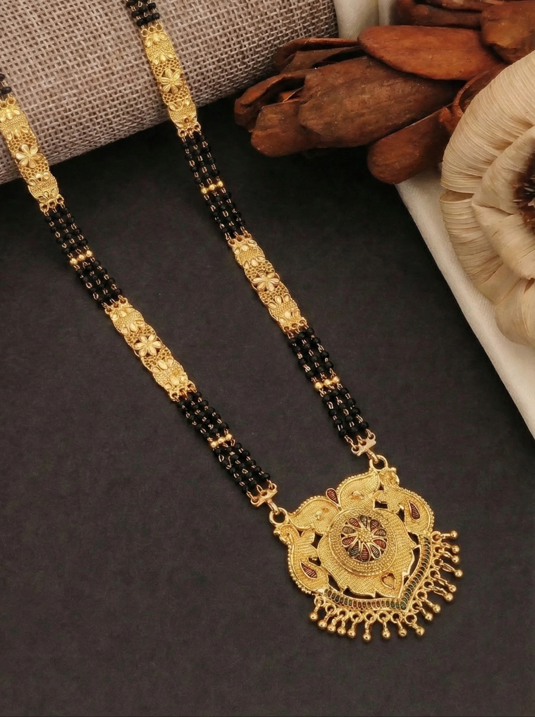 Classic Sunflower Gold Mangalsutra - Image 2