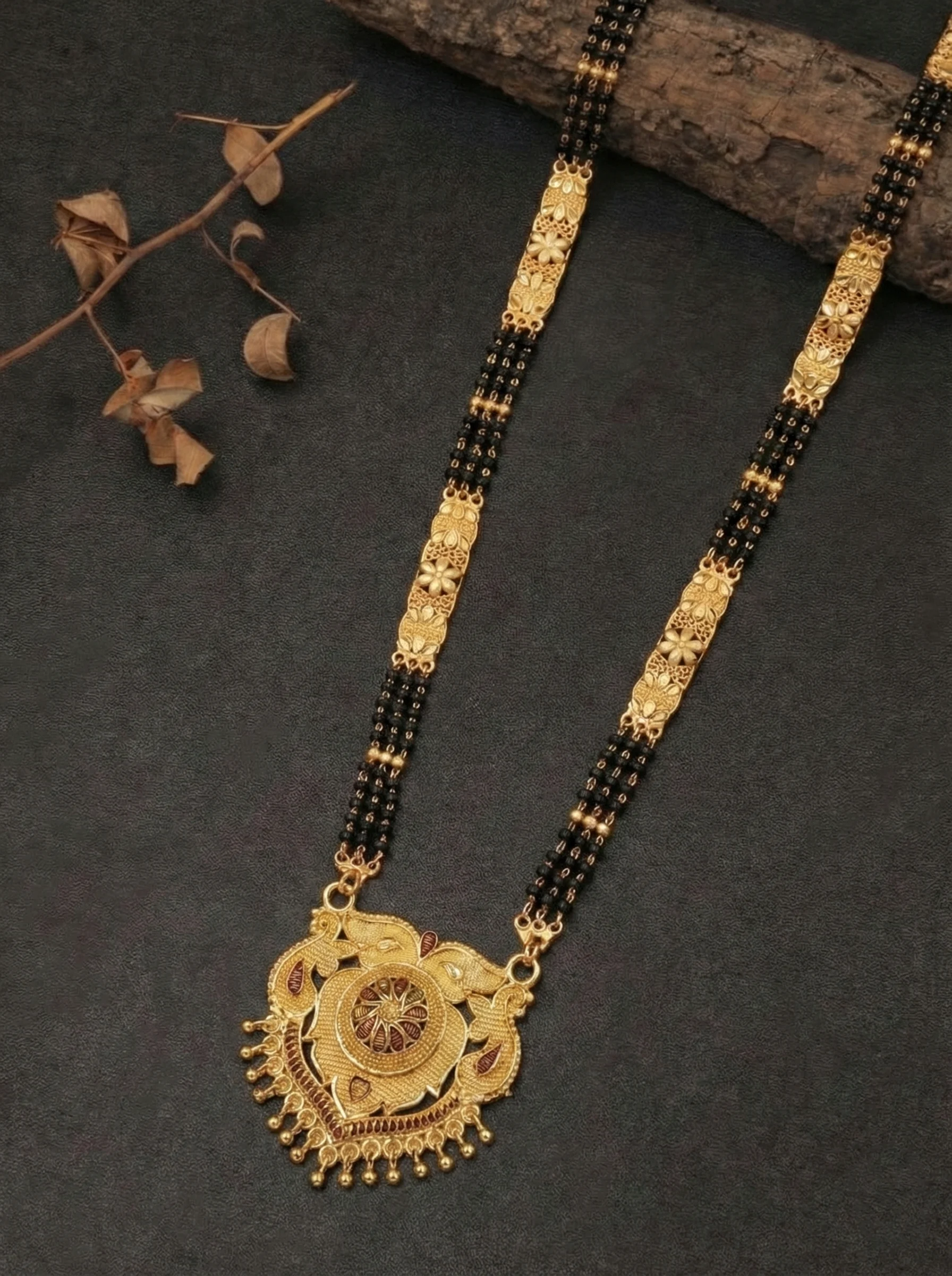 Classic Sunflower Gold Mangalsutra - Image 3
