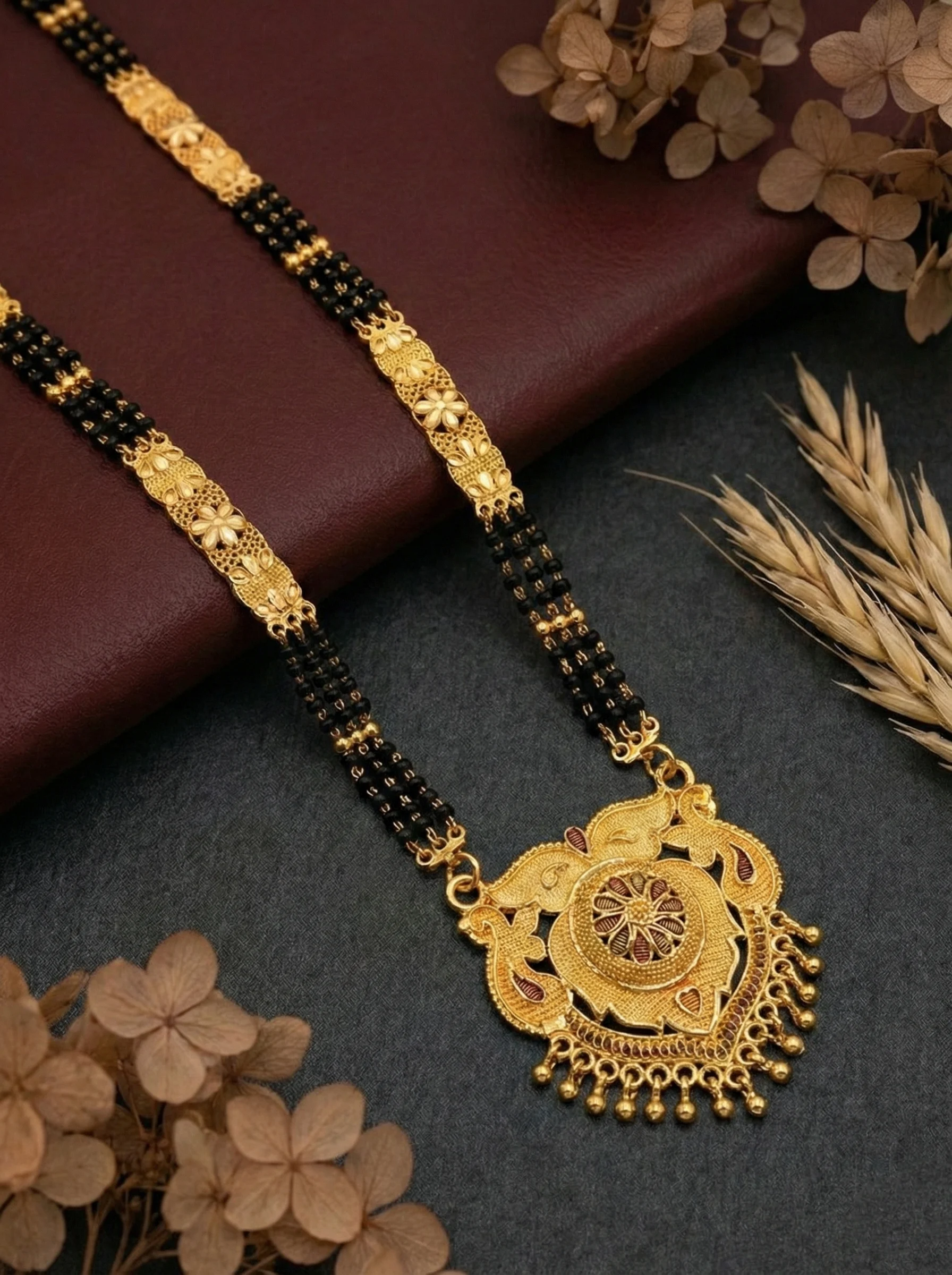 Classic Sunflower Gold Mangalsutra - Image 6