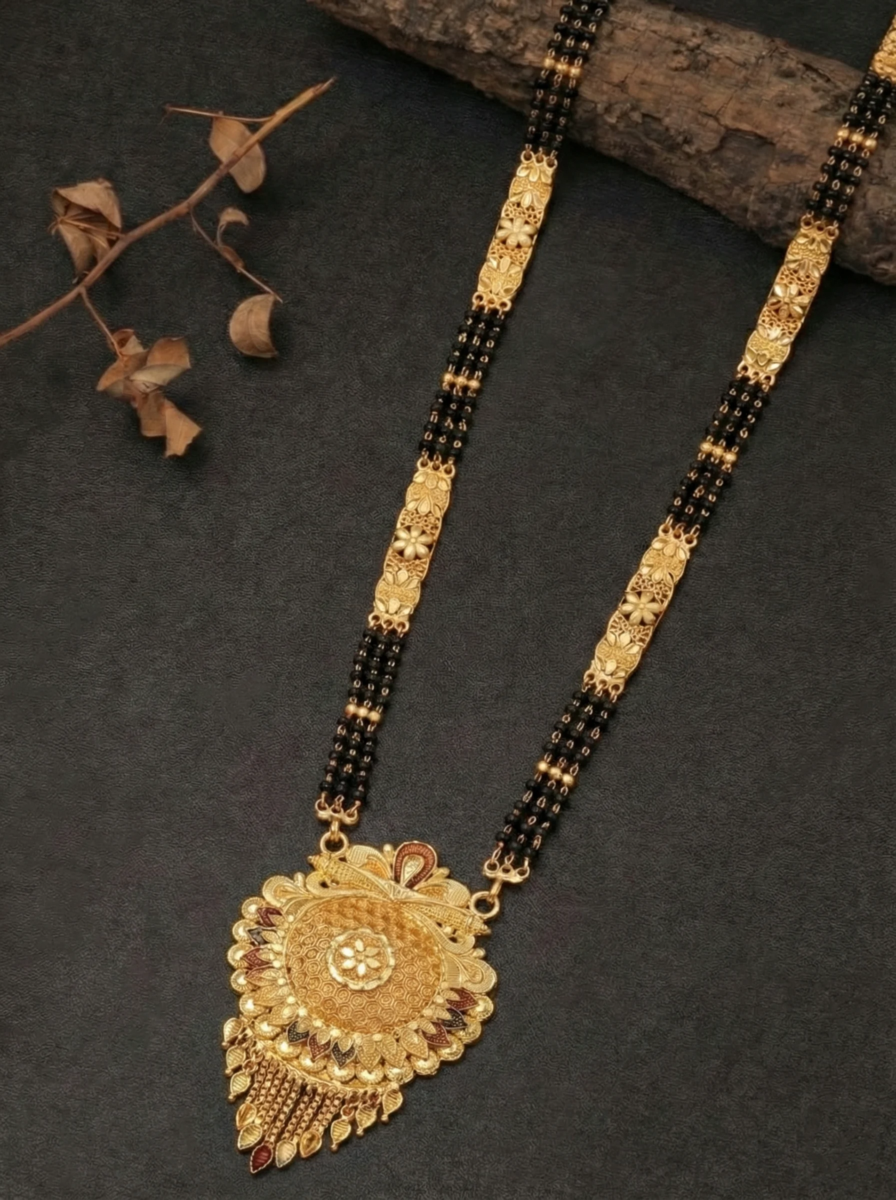 Traditional Floral Gold Mangalsutra