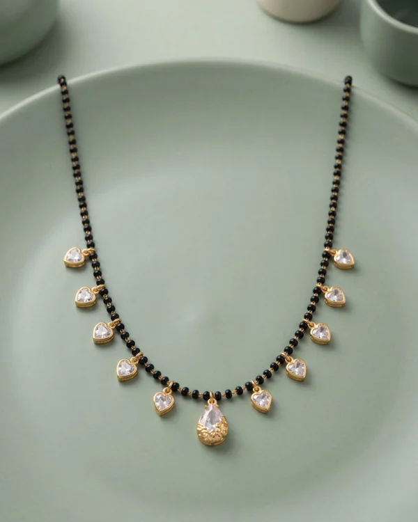 Black Beads Gold Look Mangalsutra