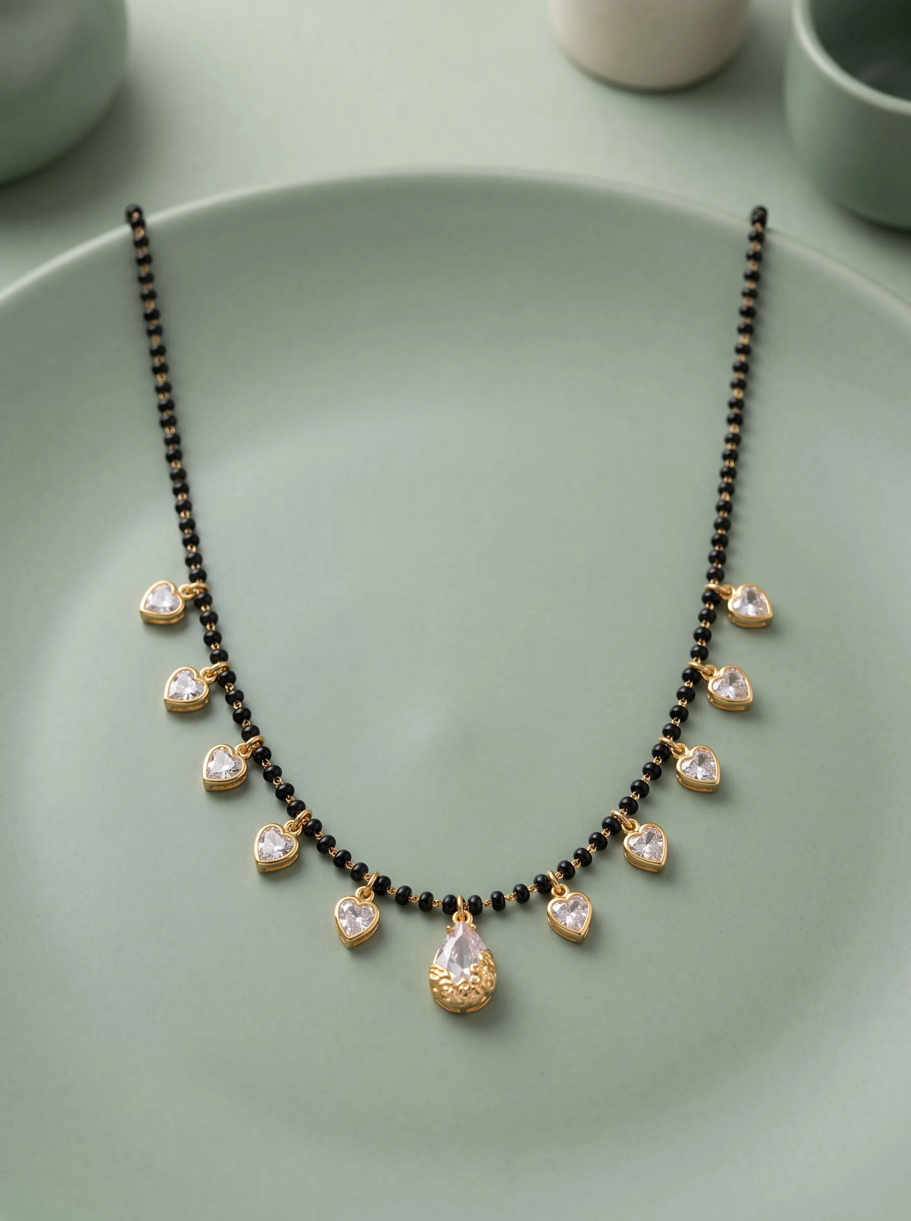 Black Beads Gold Look Mangalsutra