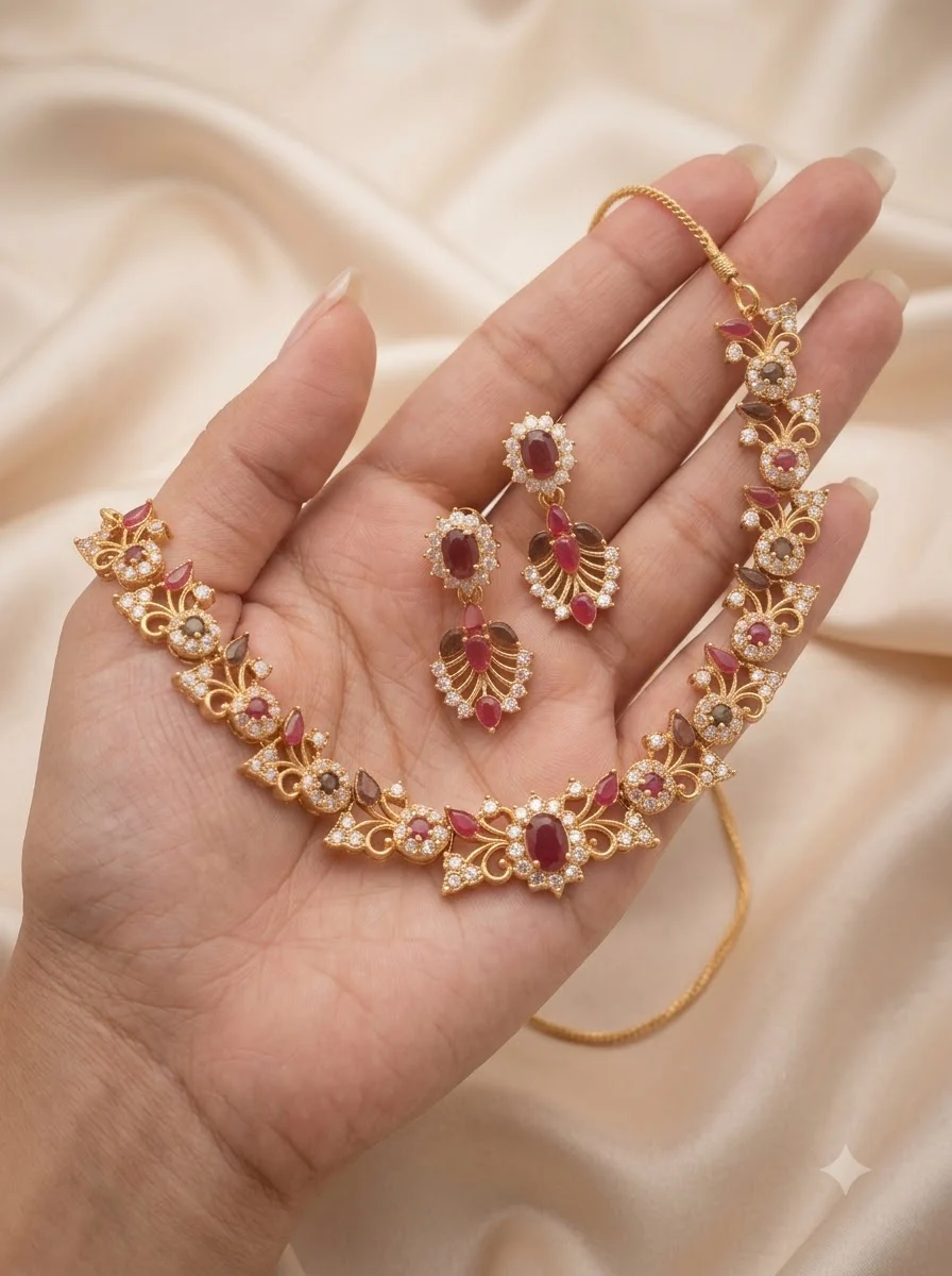 Gold Ruby Pearl Set - Image 6