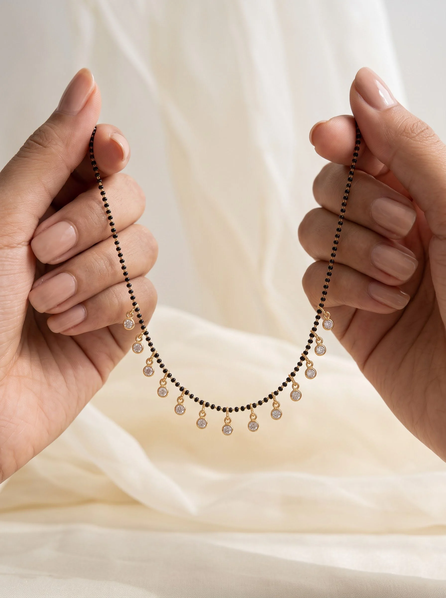 Gold Stone Drop Mangalsutra - Image 3